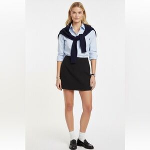 New Dynamite Black Side Ruched Mini Skirt